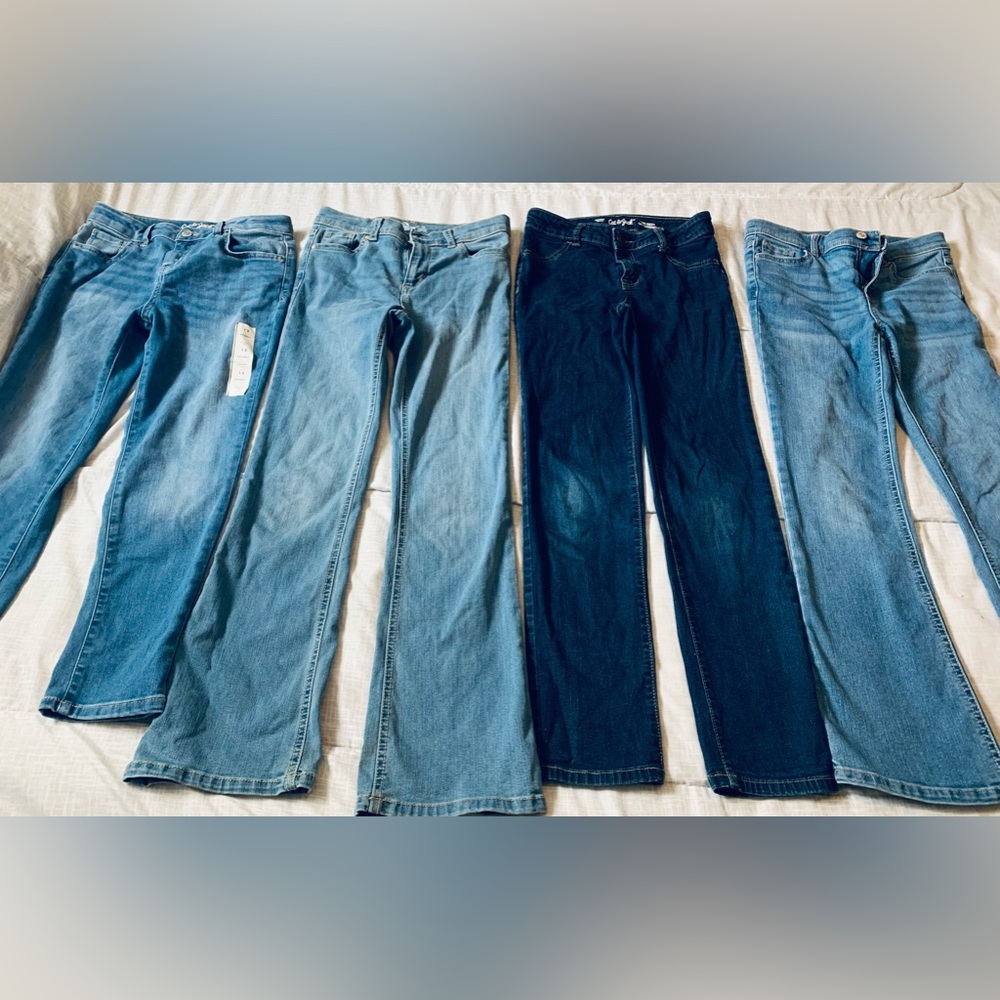 Girls jeans lot 4 pairs size 12 Jordache & Cat & Jack